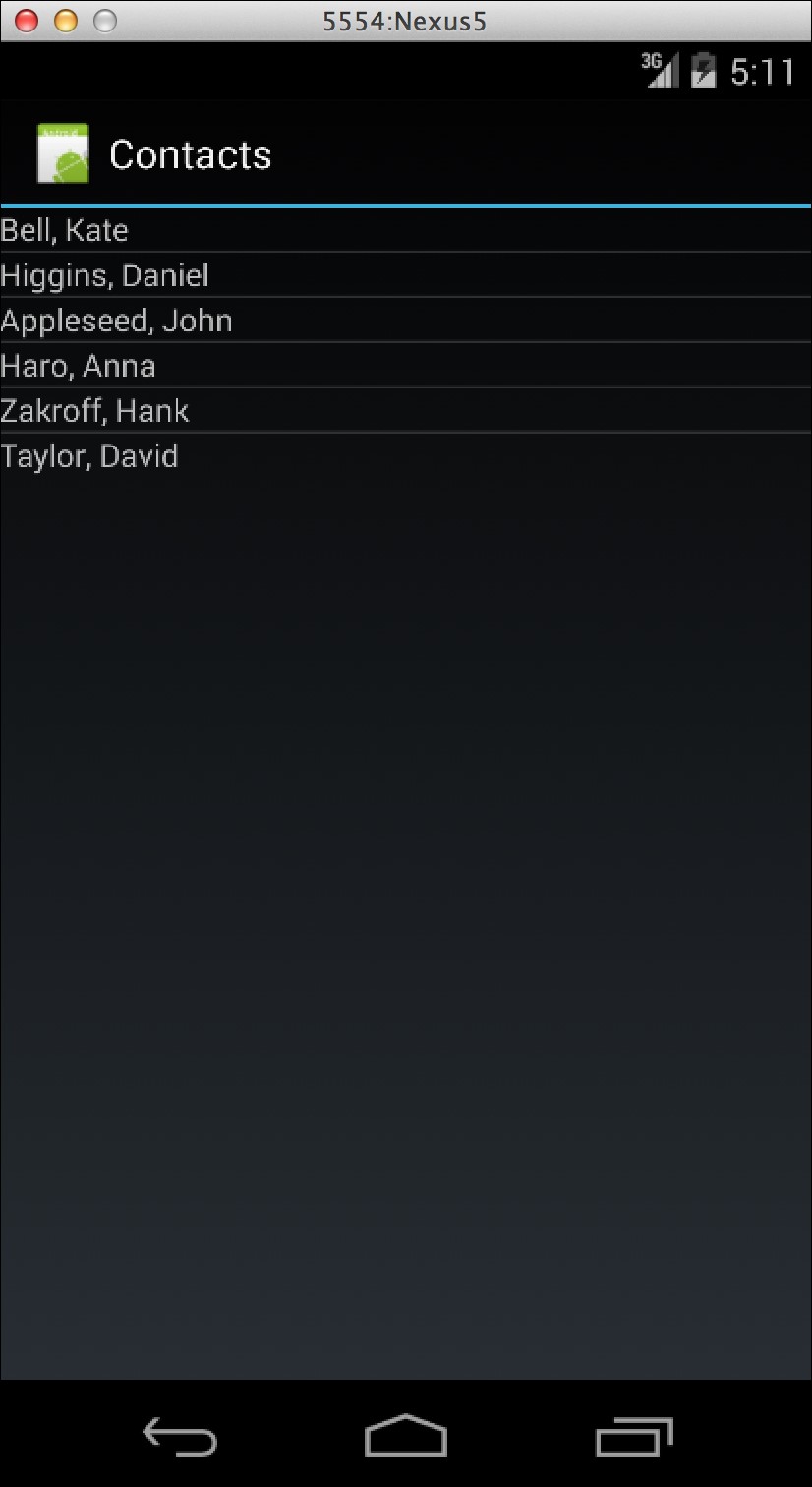 Retrieving contacts on Android