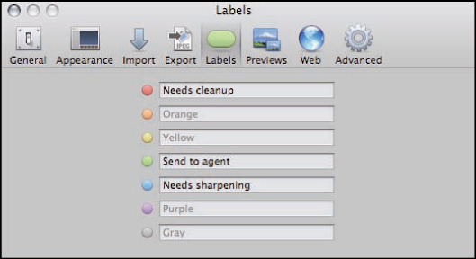 Custom label names allow you to adjust label meanings for your specific workflow.