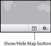 Click the Show/Hide button to reveal the map in the Metadata panel.