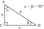 A right-angled triangle.