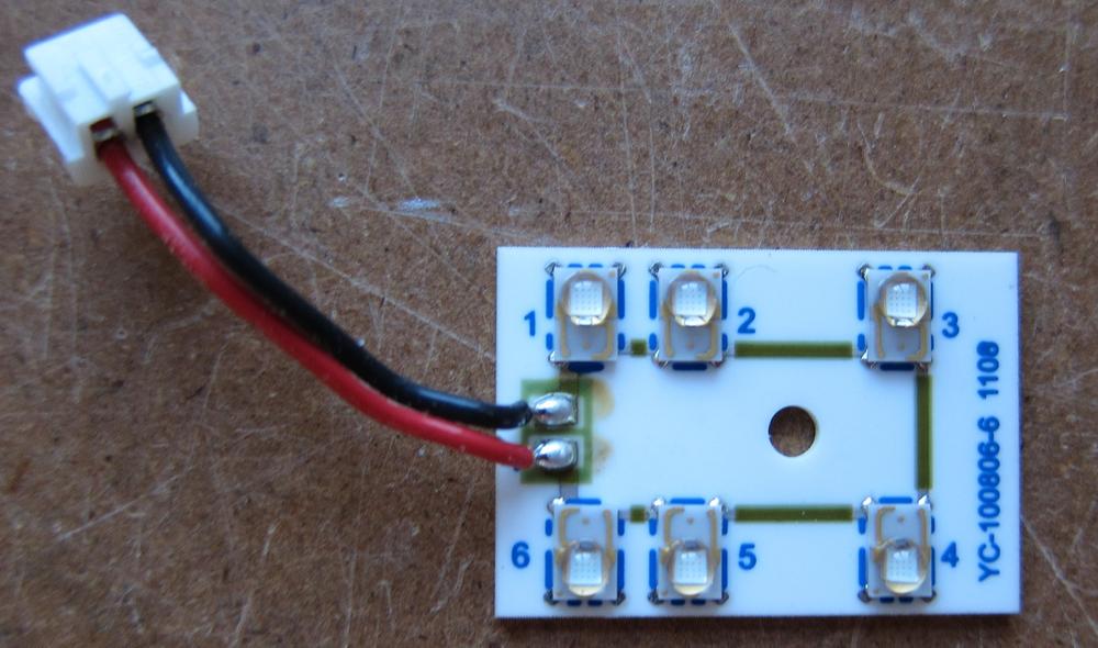 The bulb’s ceramic PCB