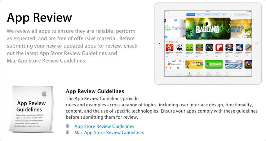 Following the iOS App Store Review Guidelines