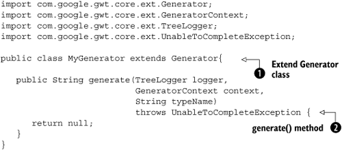 The template of a generator