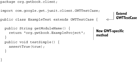 Source code for the basic test case generated by the junitCreator tool