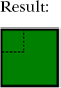 A square that has been scaled by a magnitude of 2.5