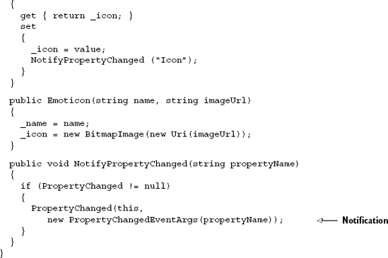 Implementing the INotifyPropertyChanged interface (C#)