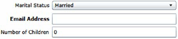 Possible values for LabelPosition and the resulting display