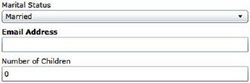 Possible values for LabelPosition and the resulting display