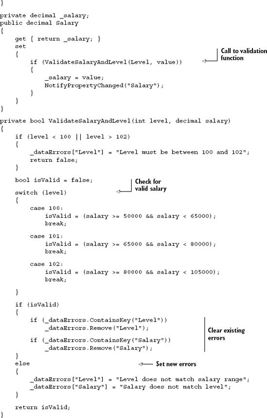 Cross-field validation code using IDataErrorInfo