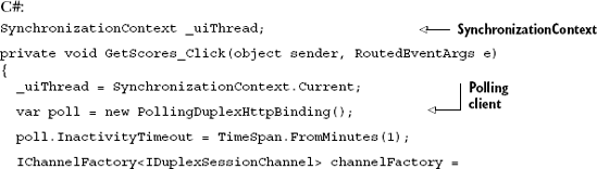 Creating the polling duplex client