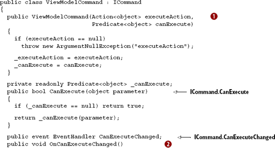 Silverlight MVVM-friendly implementation of ICommand