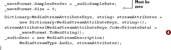 The PrepareAudio function