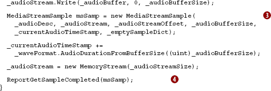 Outputting audio samples