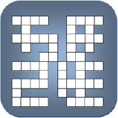 A sample crossword puzzle that could be built using stack panels