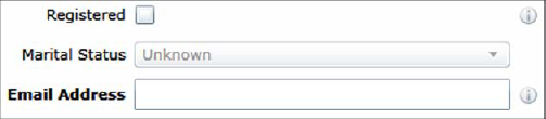 The Marital Status field has been disabled because its underlying property is marked as read only.