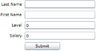 Runtime view of the validation form