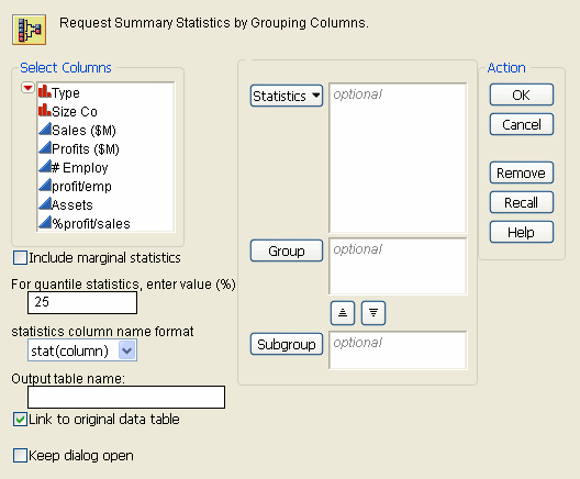 The Summary Window