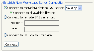 Open a Connection to a Workspace Server