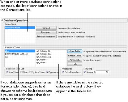 Database Open Table Window