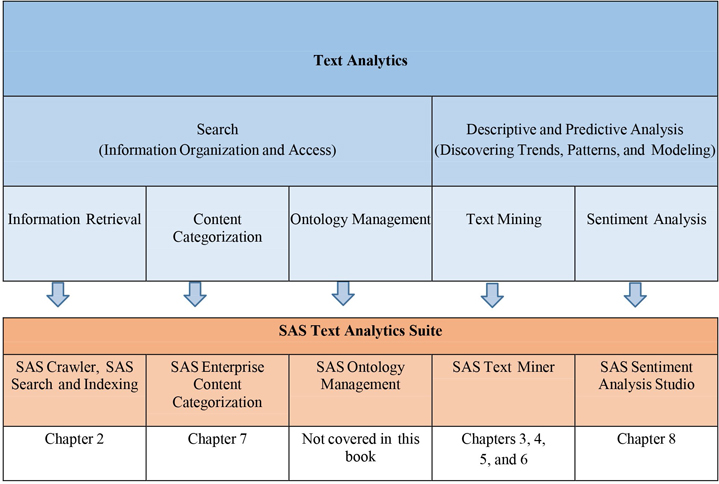 Display 1.1: High-Level Classification of Text Analytics Market and Corresponding SAS Tools