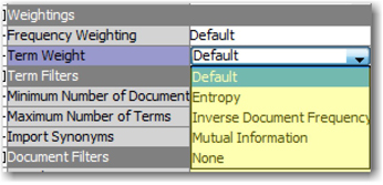 Display 5.5: Text Filter Node Properties Panel