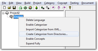 Display 7.77: Defining a Categorizer from an Existing Folder Structure