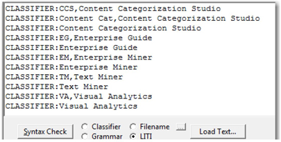 Display 7.227.22: Example of a LITI Classifier Definition