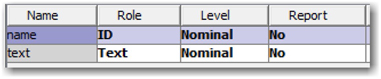 Display C1.2 Variables list window in data source creation