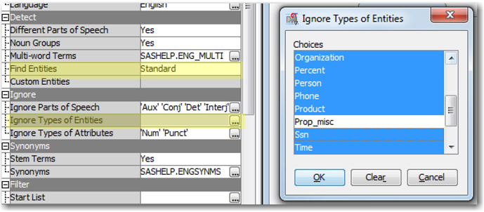 Display C1.5 Text Parsing node property panel