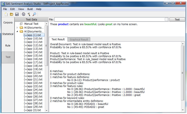 Display C3.28 Single text file test result (Positive Directory)