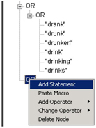 Display C4.18: ‘Add statement’ option used to add a new rule