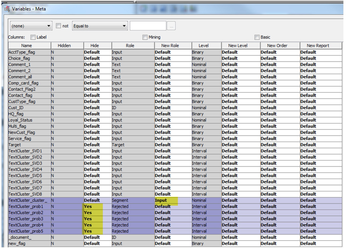 Display C5.7 Metadata node – Train variables