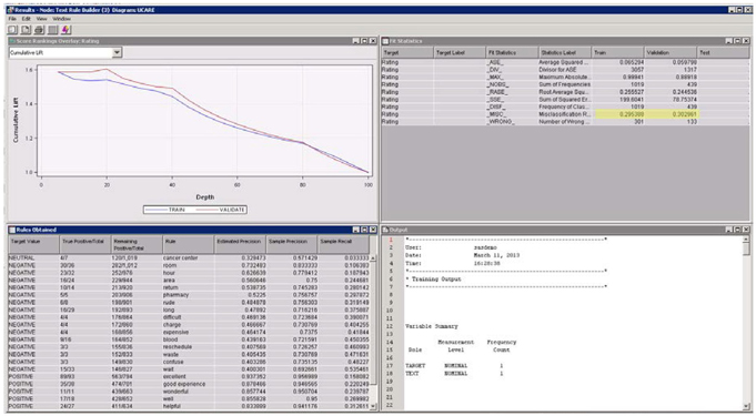 Display C9.10 Text rule builder node results window