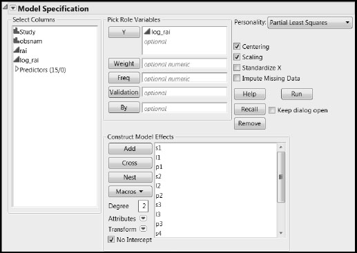 Figure 5.4: Fit Model Window