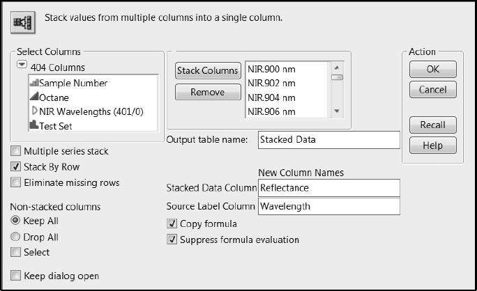 Figure 6.4: Populated Stack Window