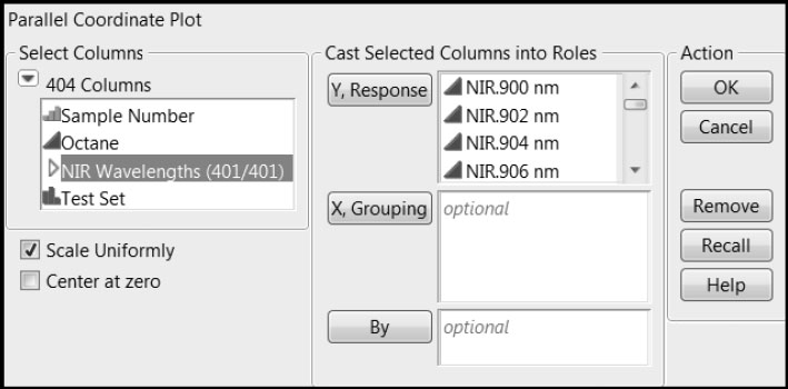 Figure 6.9: Populated Parallel Plot Window