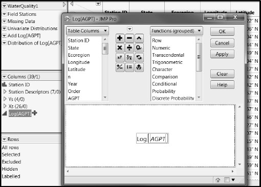 Figure 7.9: Plus Sign Indicating Formula for Log[AGPT]