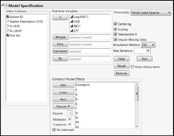 Figure 7.15: Fit Model Window