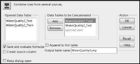 Figure 7.27: Completed Concatenate Window