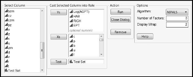 Figure A2.13: Populated Launch Window for Comparing PLS1 and PLS2 Predictions