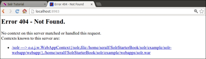 Taking a glance at the Solr interface