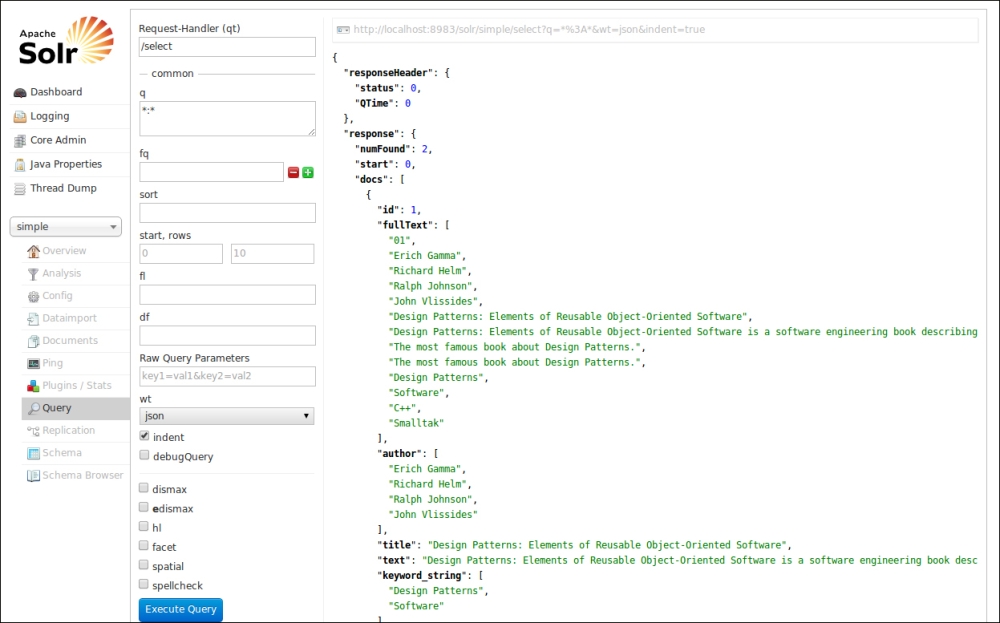 Executing the first search on the new core