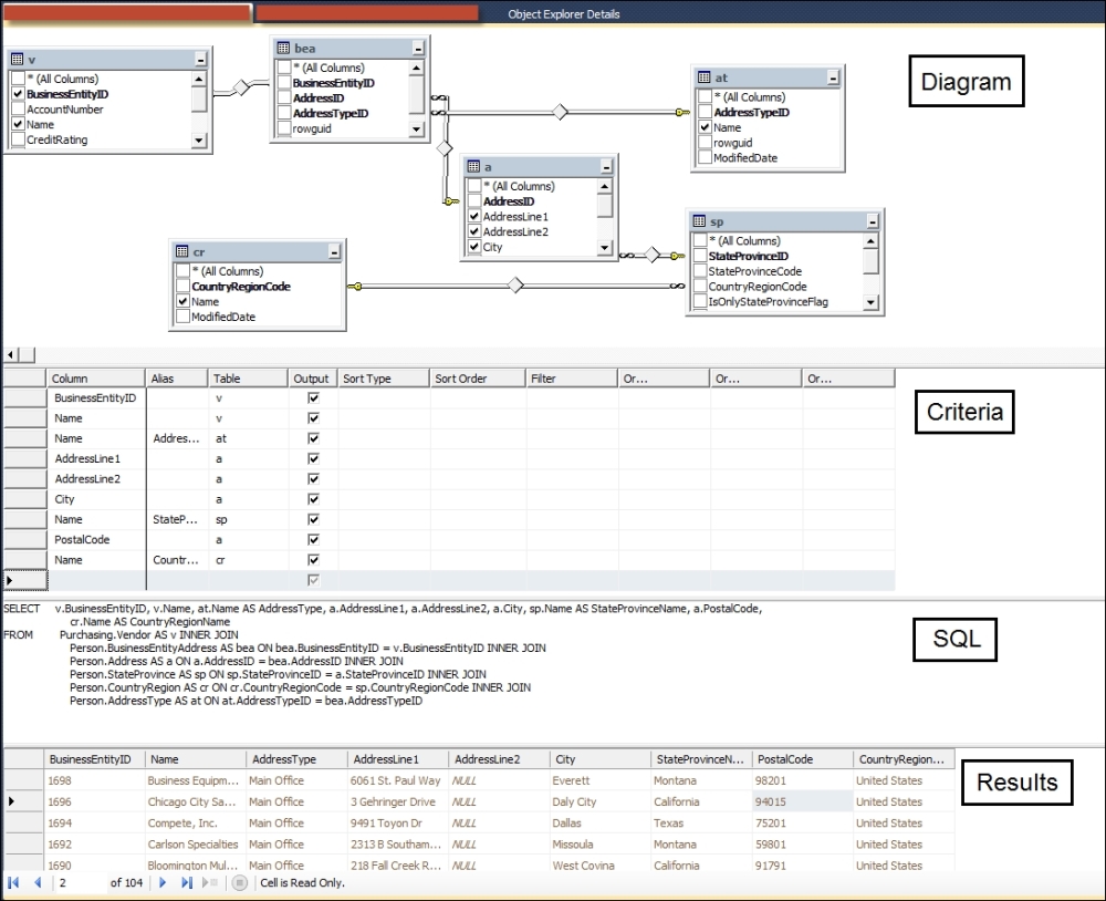 Creating views with SSMS 2014