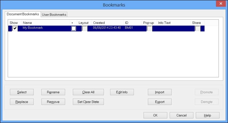 Managing bookmarks