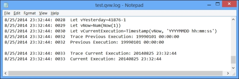 Examining variable values during reloads