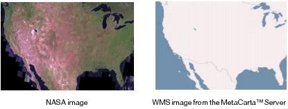 Examples of NASA and WMS maps
