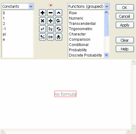 The Formula Element Browser with Constants Selected