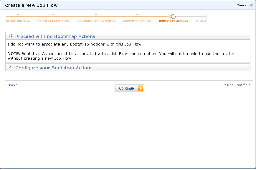 Time for action – WordCount on EMR using the management console