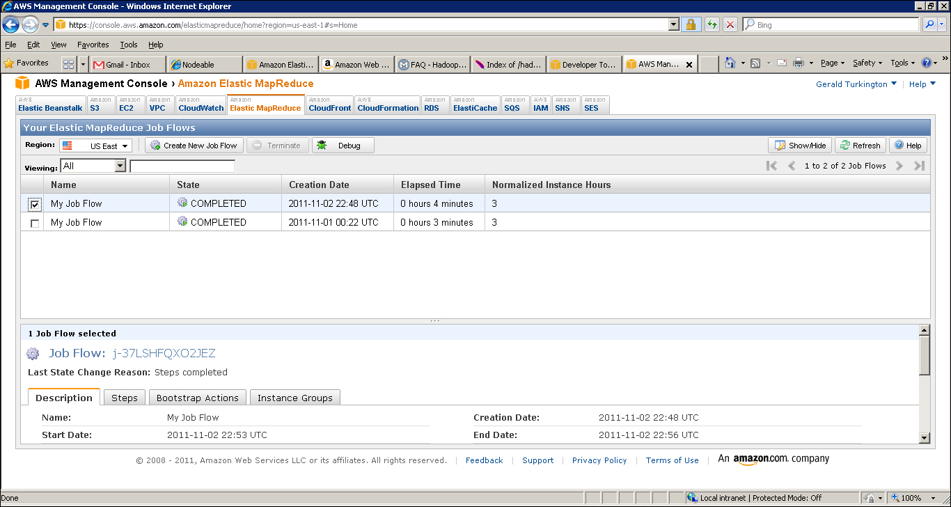 Time for action – WordCount on EMR using the management console