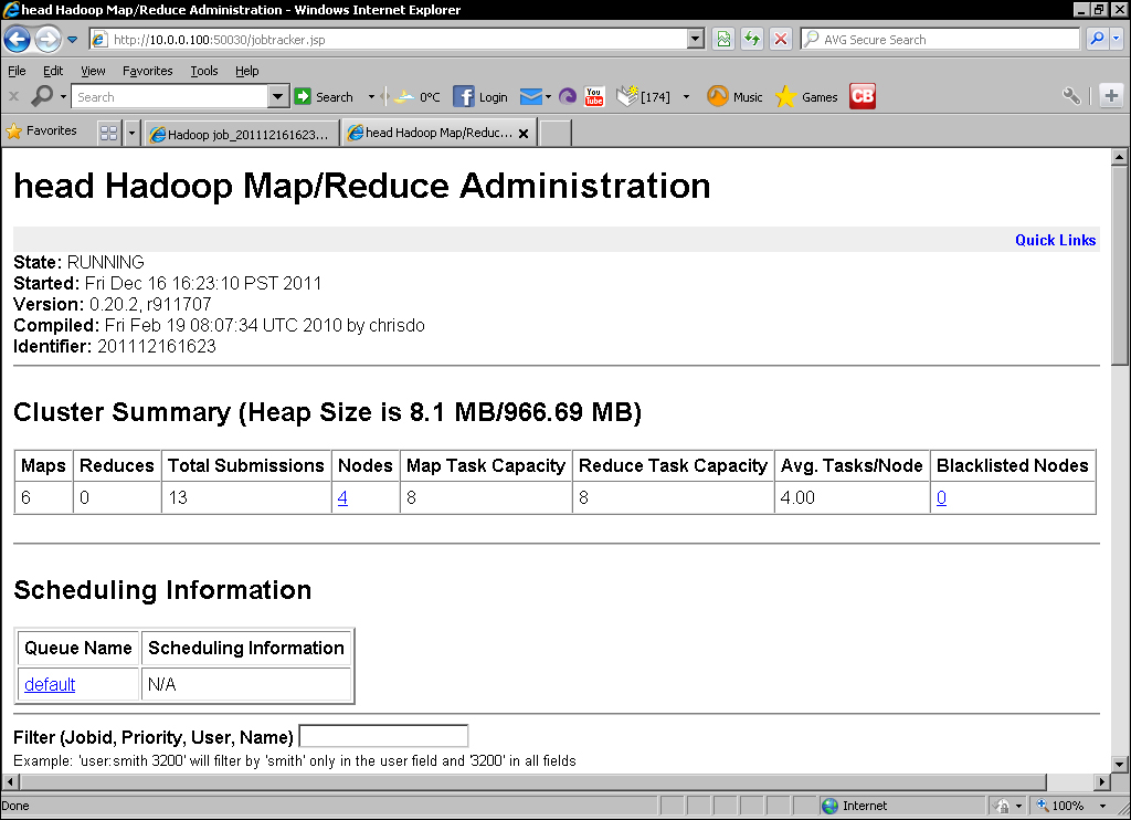 Time for action – killing a TaskTracker process